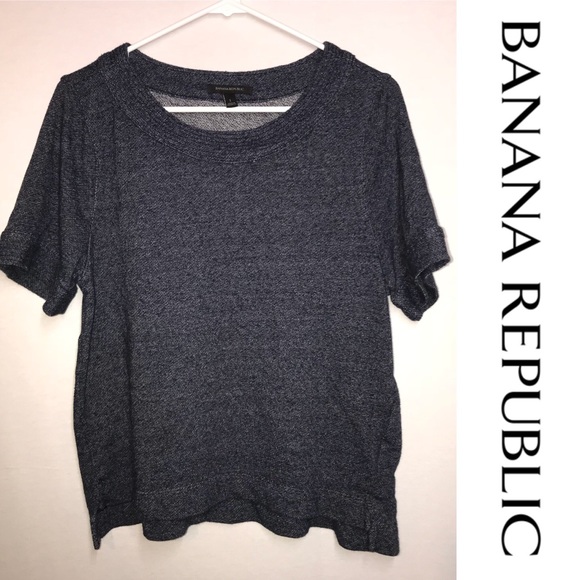 Banana Republic Tops - Banana Republic Faux Denim Cropped Top L